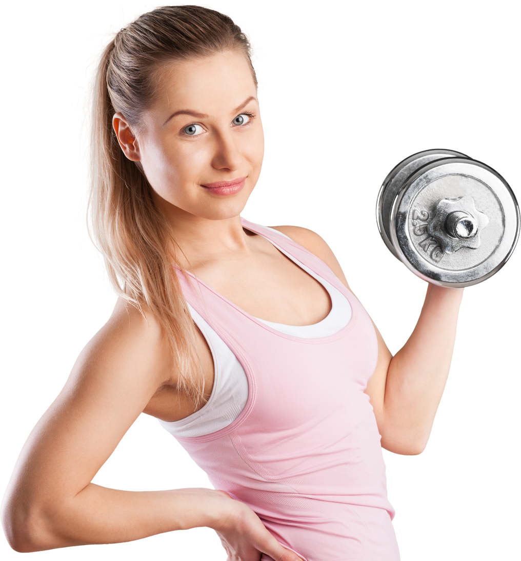 Young Attractive Woman Exercising  